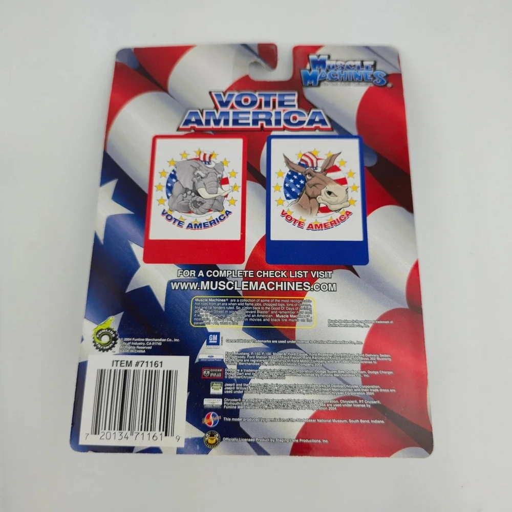Vtg Muscle Machines 69 Chevelle Vote America 1:64 Red White 04-33 Diecast Car